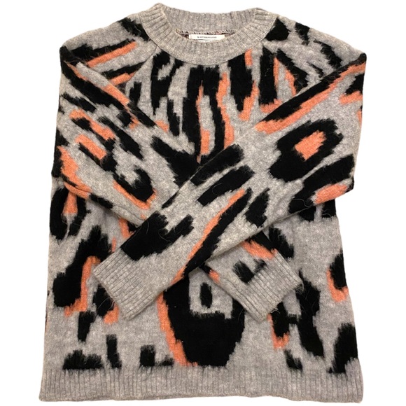 ANTHROPOLOGIE XS Sweater Thick Cheetah Pattern - Picture 4 of 5